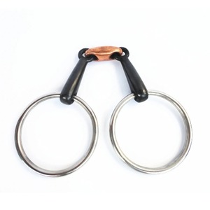 Bocado de hierro dulce de 11.5cm con anillo suelto tipo snaffle para caballo, equipo ecuestre de 15.5cm - Product Image 4
