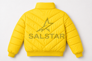 เสื้อแจ็คเก็ตพัฟเฟอร์สีเหลืองสำหรับผู้หญิง เสื้อแจ็คเก็ตบอมเบอร์แบบควิลท์สำหรับฤดูหนาว ให้ความอบอุ่นมาก น้ำหนักเบา ทรงครอปท็อป เสื้อแจ็คเก็ตแฟชั่นสำหรับกิจกรรมกลางแจ้ง - Product Image 4