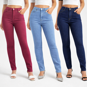Pantalon décontracté taille haute élastique à jambe large couleur unie pour femme, en nylon/coton doux pour la peau, idéal pour l'été – Vente en gros personnalisée - Product Image 3