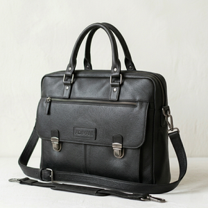 Wholesale 16 Inch Leather <b>Laptop</b> Messenger Bag Zipper Business Office Executive Briefcase OEM Custom Logo Manufacturer - Product Image 2