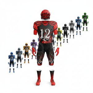 Vêtements de sport en gros, OEM, uniforme de football américain personnalisé, ensemble respirant, maillot d'équipe, pantalon, vêtements de sport sublimés, kits complets - Product Image 1