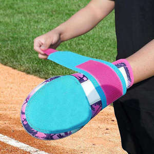 Guante de Béisbol de Punto Verde con Protección de Palma Morada para Lanzador Diestro, Protector de Dedos, Guantes de Softbol Personalizados, Guante de Deslizamiento - Product Image 6