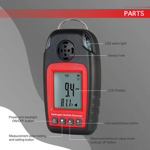 Detector de sulfuro de hidrógeno digital portátil Monitor H2S 0 ~ 100ppm Sensor electroquímico H2S con retroiluminación de pantalla LCD - Product Image 5