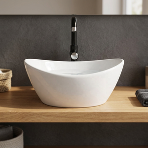 High Quality 16x16 Square Ceramic Countertop Wash Basin Modern Bathroom Vanity Sink For Hotel Decor - Product Image 3