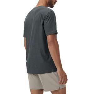 Camiseta Personalizada para Hombre, Cuello Redondo, Manga Corta, Algodón Gris Oscuro, Informal, Transpirable, Ligera, Moda Urbana de Verano - Product Image 4