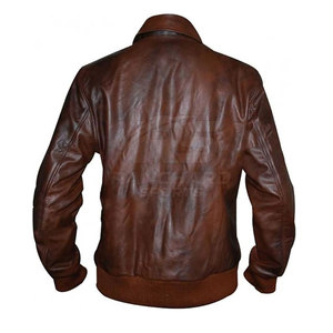 Everyday <b>Mens</b> Leather Bomber <b>Jacket</b> <b>Smart</b> Warm Casual Look Luxury <b>Mens</b> Leather Bomber <b>Jacket</b> Soft Lining Modern Winter Fashion - Product Image 2