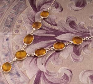 Pendentif en argent sterling avec quartz jaune, bijoux en pierres précieuses faits à la main, collier en cristal naturel, cadeau de mode pour femmes - Product Image 3