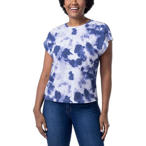 Camiseta Corta Ajustada para Mujer, Personalizada por el Fabricante, Elástica, con Estampado, Cuello Redondo, para Fitness - Product Image 5