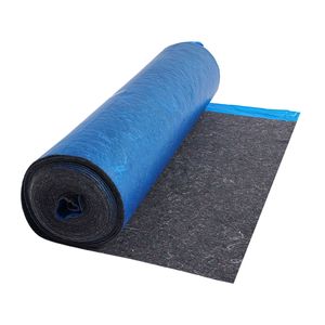 Moderno de 100 metros cuadrados Rollo de 3 mm de grosor de acolchado para suelos laminados con barrera de vapor integrada, base de fibra resistente + PE para suelos. - Product Image 1