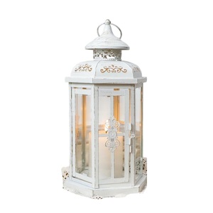 Vintage Style <b>Black</b> Metal & Tempered Glass Hanging <b>Lantern</b> for Indoor Outdoor Home Garden Wedding Party Decoration In Best Price - Product Image 4