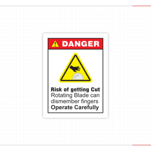Danger Rotating Blade Safety <b>Label</b> Risk Of Severe Injury Warning Sticker For Industrial Saw And Cutting Machinery Equipment - Product Image 3
