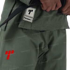 Kimono de BJJ Trimmy Green Unisex, Corte Regular, Poliéster/Algodón 160g, Duradero, Alta Calidad, Logotipo Frontal, Ropa de Artes Marciales - Product Image 5