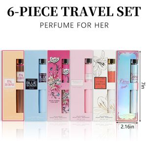 Set da Viaggio per Donne 6 Pezzi Eau De Parfum Lunga Durata Spray Profumati in Formato Mini 6 Fragranze Diverse per Vacanze Appuntamenti Uso Quotidiano - Product Image 1