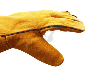 Gants de travail en cuir de sécurité professionnels personnalisés pour la soudure - Product Image 4