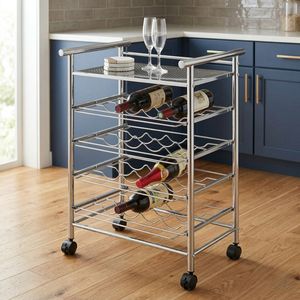 Porte-bouteilles en métal à 5 niveaux de qualité OEM, meuble de rangement pour la cuisine, fabriqué à Taïwan, qualité supérieure, meubles de rangement pour la maison pour eBay - Product Image 3