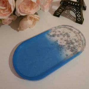 ถาดเสิร์ฟรูปไข่ทำจากเรซิ่นคุณภาพดี จานเสิร์ฟพร้อมหูจับ เป็นมิตรกับสิ่งแวดล้อม ปลอดภัยสำหรับเครื่องล้างจาน เหมาะสำหรับงานแต่งงานและตกแต่งบ้าน - Product Image 1