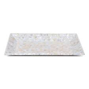 Handmade Rectangular Mother Of Pearl Inlay Serving <b>Tray</b> Luxury White Shell Decorative <b>Tray</b> Home Decor Eco-Friendly Mop Platter - Product Image 1