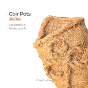 Pot suspendu en fibre de coco de haute qualité 13x25cm, pot conique en fibre naturelle pour orchidées, plantes suspendues, utilisation en jardin - Product Image 2