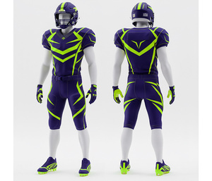 Conjunto de Uniforme de Fútbol Americano Sublimado, Ropa Profesional para Equipos, Equipación de Fútbol |   Ropa Deportiva Transpirable de Poliéster - Product Image 5