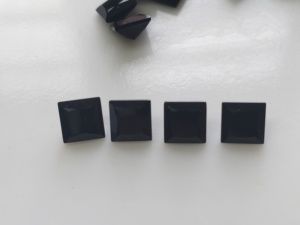 Quartz noir naturel 7 mm, taille carrée, qualité supérieure, pierres précieuses en vrac pour la fabrication de bijoux - Product Image 5