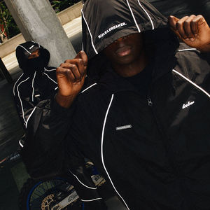 Conjunto Deportivo de Invierno Personalizado con Capucha de Nylon para Hombre, Chándal Holgado de Poliéster con Cremallera y Protección Contra el Viento - Product Image 2