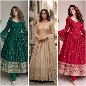 ชุดเดรสผ้าไหมชินอนพรีเมียม ปักลายเลื่อม ประดับกระจก แขนยาว ซับในผ้าฝ้ายไมโคร ขนาด 52 54 นิ้ว กางเกงขายาวผ้ายืด ผ้าคลุมไหล่ชินอน - Product Image 6