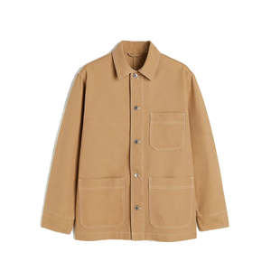 Chaqueta de Mezclilla para Hombre, Color Bronceado, Estilo Básico, con Cuello Camisero y Cierre de Botones, Venta al Por Mayor, Nueva Llegada 2023 - Product Image 5