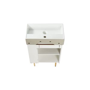 Lavabo Bianco Lucido da 21,6 Pollici Solo Vasca 24V06PB21 per Bagni - Product Image 6