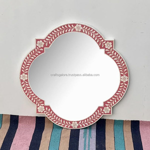 Handmade Modern Bone Inlay Wall <b>Mirror</b> Handcrafted Unique Home Decor From India Customizable Size Rectangle Shape - Product Image 5