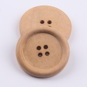 Boutons en bois naturel écologiques, taille personnalisable, 2/4 trous, pour chemises, accessoires vestimentaires - Product Image 2