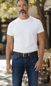 Ceinture en cuir de buffle véritable pour homme - Accessoires décontractés durables - Product Image 2