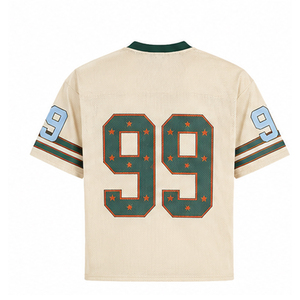 Camiseta de Baloncesto de Malla Crema para Hombre, Manga Corta, Número 99, Impresión Serigrafiada, Transpirable, Ropa Deportiva de Equipo, Corte Regular - Product Image 6