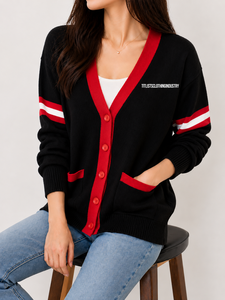 Pulls à col en V B2B pour les sororités/fraternités/écoles/collèges/universités, cardigans tricotés unisexes - Product Image 2