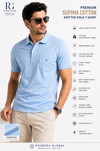 Polo en coton Supima tricoté 220 GSM, tissu Airtex sur le devant, coupe classique, respirant, séchage rapide, fournisseur de vêtements de qualité. - Product Image 5