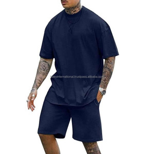 2025 Summer Unisex Customized Printed Logo Short Sleeve T Shirt Shorts <b>Set</b> Men's Casual 2-Piece Tracksuit Sweatsuit 100% - Product Image 2