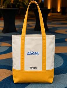 Bolsas de Compras de Lona de Algodón Reciclado Personalizadas con Logotipo a Color, Bolsas de Tela de Algodón Económicas con Impresión Personalizada - Product Image 1