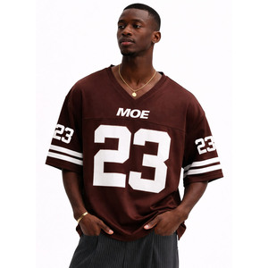 Maillots de football américains surdimensionnés de haute qualité OEM, respirants, style hip-hop, avec design personnalisé sublimé - Product Image 1