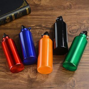 Bouteilles d'eau promotionnelles en aluminium personnalisées avec mousqueton, qualité alimentaire, 500 ml et 750 ml, vente en gros à prix réduit - Product Image 2