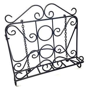 Support de livre de cuisine en fer forgé Best Shape, support de bureau, étagère de table, finition noire, porte-revues et livres de table - Product Image 5