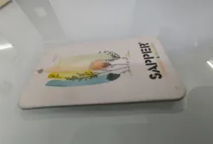 Étiquette de vêtement rectangulaire autocollante Sapper avec impression numérique, étiquettes en tissu non tissé écologiques, bord découpé au laser - Product Image 5