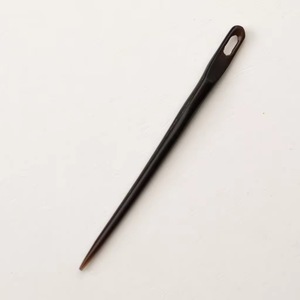 Aguja de Tejer de Cuerno de Búfalo, Lanzadera de Bordado Hecha a Mano, Herramienta de Costura Natural Pulida para Tejer a Mano - Product Image 2