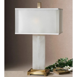 Modern <b>Marble</b> Accent Lamp Featuring Structured Geometric Form Warm Ambient Glow And Premium Decorative Styling - Product Image 5