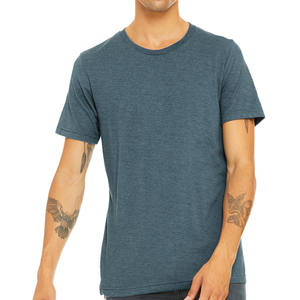 Camisetas de Jersey Lisas de Algodón 100% Ligeras y Casuales de Corte Regular para Hombre con Cuello Redondo y Logotipo Personalizado al por Mayor - Product Image 3