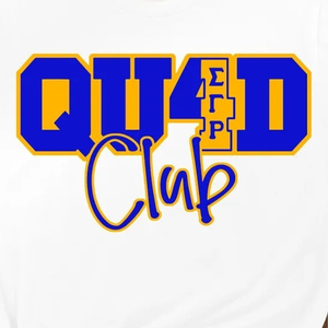 SGRHO Quad Club T-<b>Shirt</b> <b>White</b> <b>Women's</b> Sorority Tee <b>Short</b> <b>Sleeve</b> Casual Greek Letter <b>Shirt</b> Sigma Gamma Rho College Apparel Custom - Product Image 6