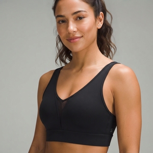 Soutien-gorge de sport pour filles à maintien élevé, bretelles croisées, couleur unie, respirant, séchage rapide, coussinets amovibles, décolleté en U, crop top d'entraînement, soutien-gorge de gym - Product Image 3