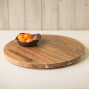 Bandeja giratoria Lazy Susan de madera de excelente calidad y diseño moderno para utensilios de cocina y repostería, de Blossom Craft India. - Product Image 2