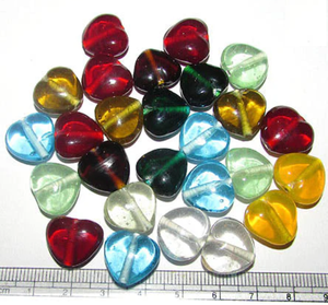 Ensemble de perles mixtes en verre soufflé en gros |   Formes de fleurs, de cœurs, d'ovales et de pépites |   Perles colorées en vrac pour la fabrication de bijoux et l'artisanat - Product Image 3