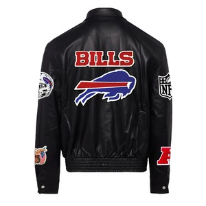 Chaqueta de Cuero Completa de los Buffalo Bills Negra - Product Image 2