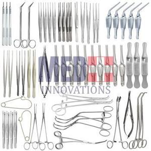 Vascular Surgery Instrument <b>Sets</b> with Complementary Stainless Steel Instruments 62 Pcs By Med Innovation - Product Image 1