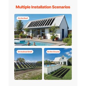 "4 X 10 ft HDPE Solar <b>Pool</b> Panel (4 Pcs)-Durable Weather Proof Solar <b>Pool</b> Heater with Complete <b>Accessories</b>-Universal" - Product Image 5